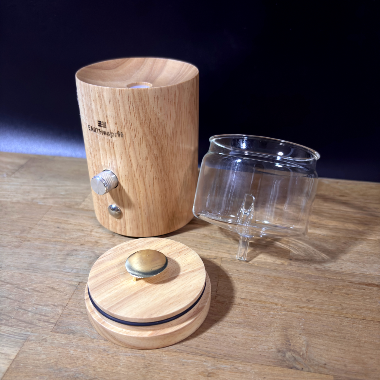 Wooden Cordless Nebulizing Diffuser - Earth Esprit