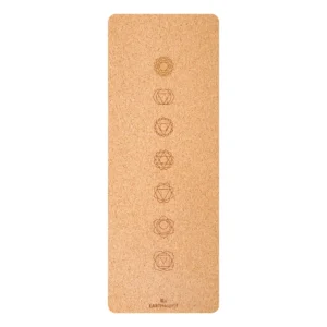 The 7 Chakras - Cork and Natural Rubber Yoga Mat 183cm x 68cm x 5mm